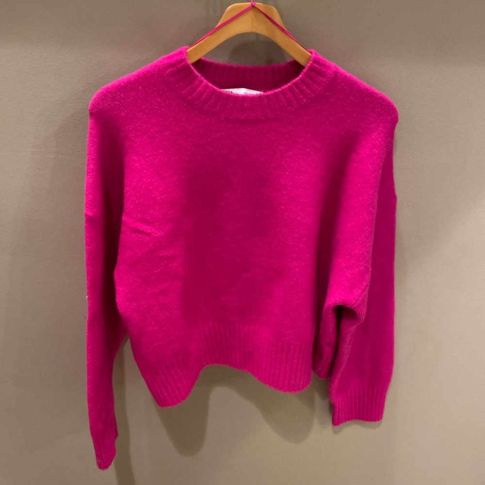 Hot pink Zara sweater